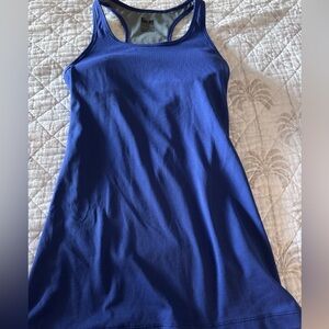Nike Blue Fitted Backless Tank Top